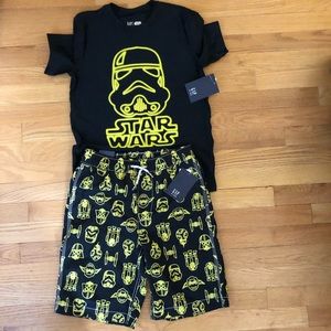 Gap Star Wars Boy swim trunks rash guard XL